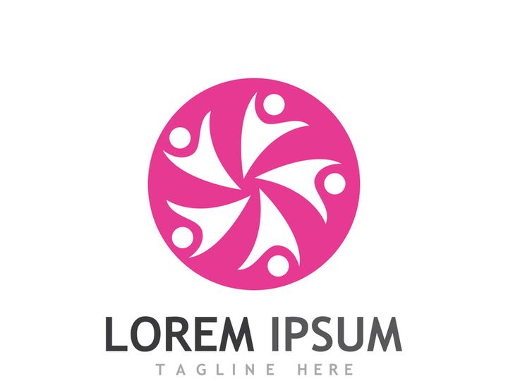 people community logo design with creative idea.