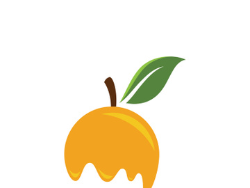 Orange fruit logo  Vector design illustration icon preview picture