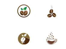 coffee bean icon vector illustration template