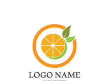Orange logo design vector icon illustration design