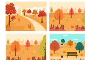 22 Autumn Background Landing Page Illustration