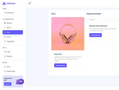 MatDash Free Bootstrap Admin Dashboard Template