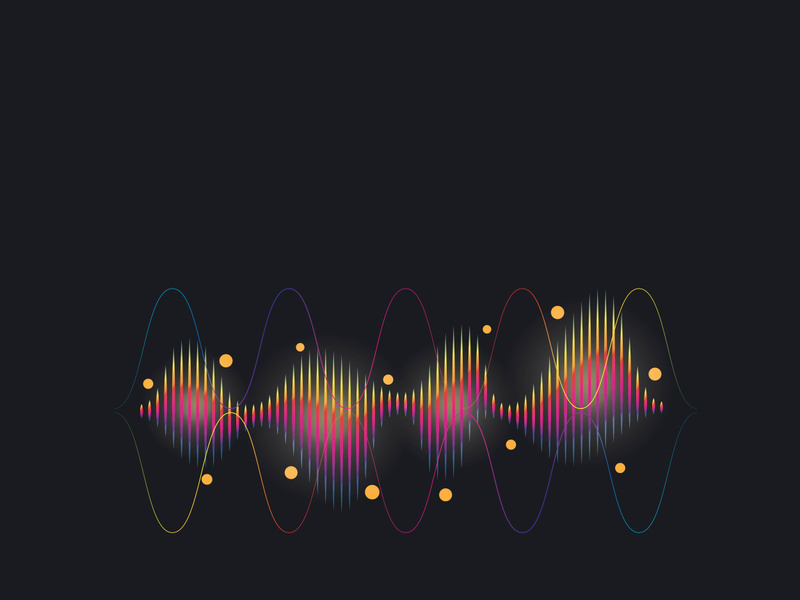 Sound waves vector illustration design template