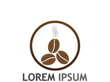 Creative coffee bean logo design.