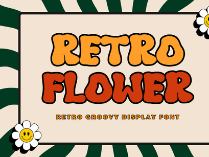 Retro Flower - Retro Groovy Display