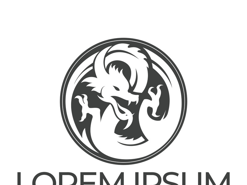 Dragon logo art illustration