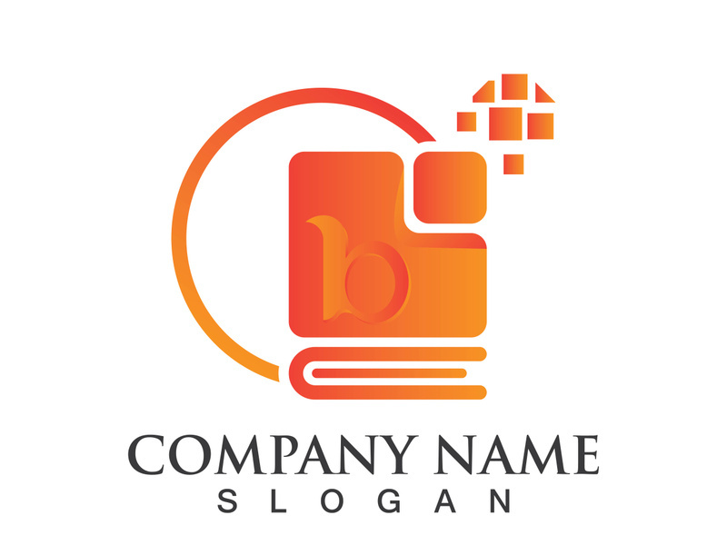 Digital book logo technology vector icon design