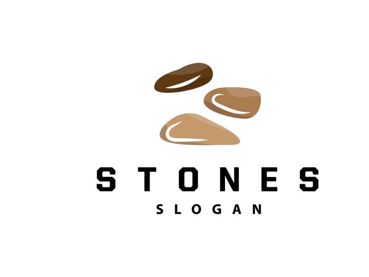 Stone Logo, Premium Elegant Design, Stone Balance Vector