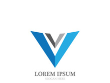 V  Logo Template vector icon illustration design