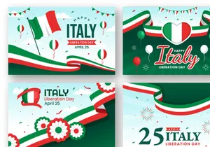 12 Happy Italy Liberation Day Illustration