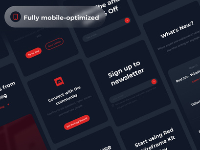 Red 2.0 - Wireframe Kit