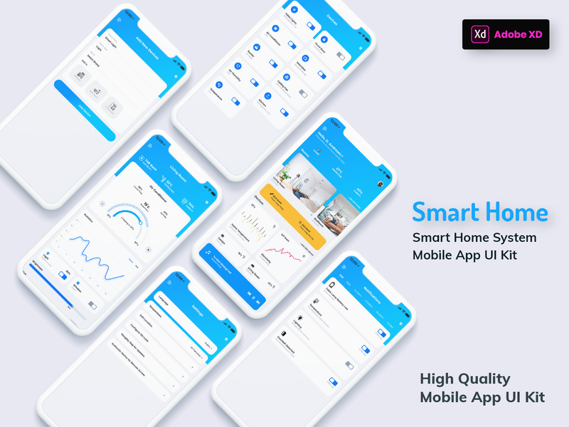 Smart Home Mobile App Light Version (XD)