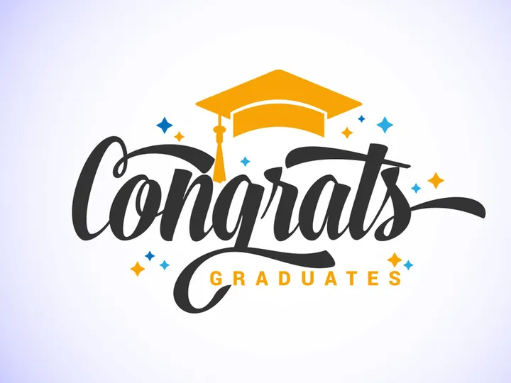 Graduation ceremony. Congratulations graduates design for