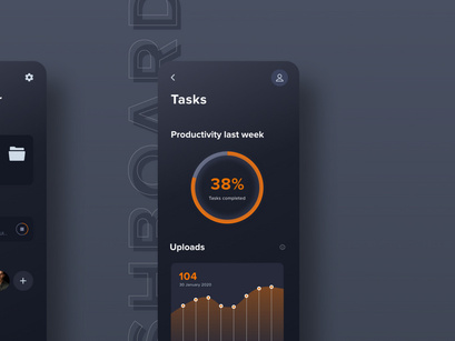 Dark UI App Design | Free Template
