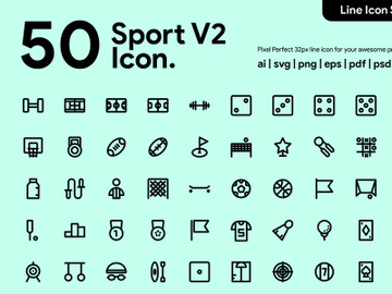 50 Sport v2 Line Icon preview picture