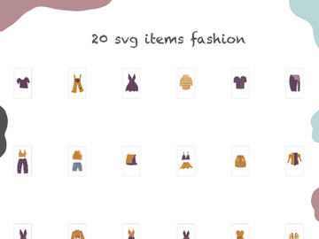 20 svg illustration stamps stickers icons images pictures fashion icons preview picture