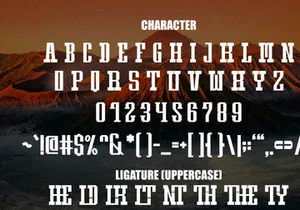Mountain Vector - Vintage Slab Serif