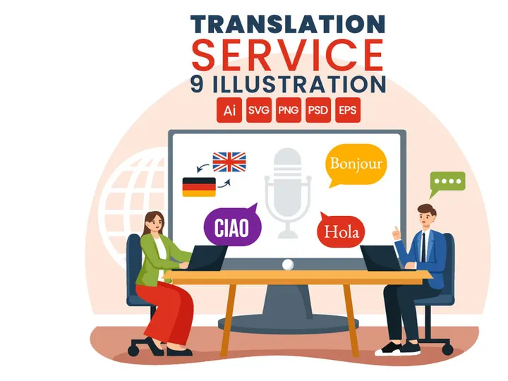 9 Translation Service Illustration