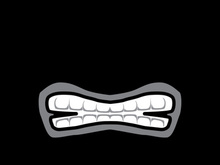 Mouth angry logo and symbol vector template icon