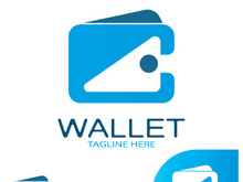 e wallet logo design illustration icon with a simple modern concept, for electronic wallets, digital money storage applications, digital savings, digital money transactions,vector