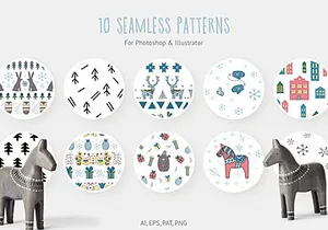 Scandi Holidays Vector Pack