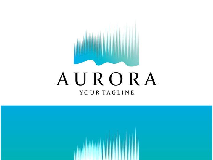 plantilla de icono de ilustración vectorial de diseño de logo aurora