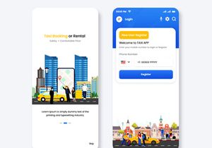 Taxi Booking Or Car Rental Mobile App UI Kit