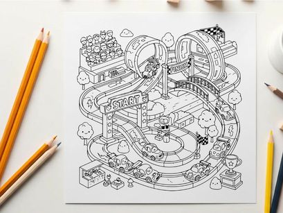 Business success journey start line vector illustration flat design