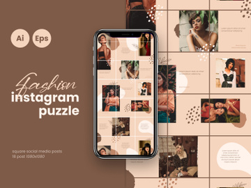 Instagram puzzle feed template preview picture