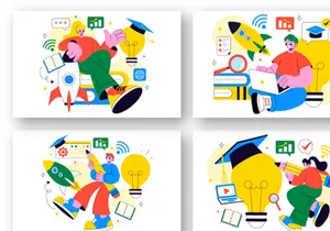10 EdTech Startup Illustration