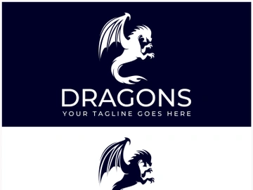 Dragon logo art illustration preview picture