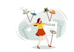 M210_Multitasking Woman Illustrations