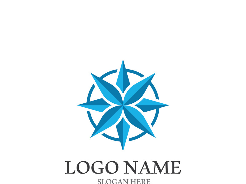 Compass logo template vector icon illustration design