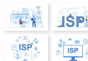 10 ISP or Internet Service Provider Illustration
