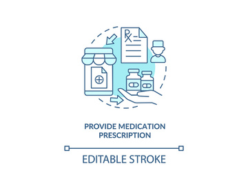 Provide medication prescription concept icon preview picture