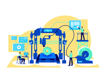Smart industry illustration bundle