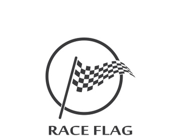 Creative and modern racing flag logo design. preview picture