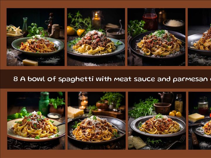 A bowl of spaghetti with meat sauce and parmesan cheese