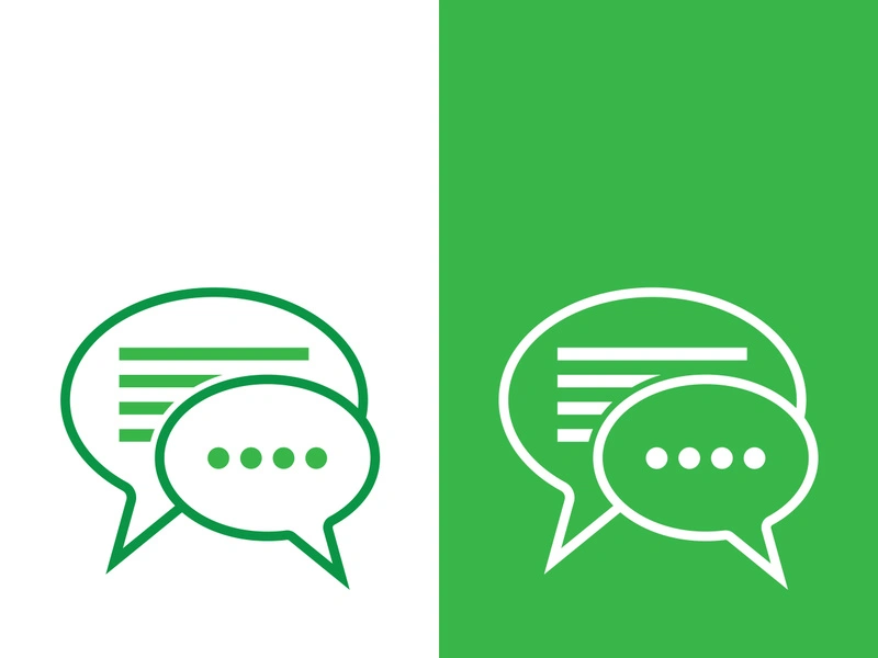 Speech bubble icon logo template vector illustration