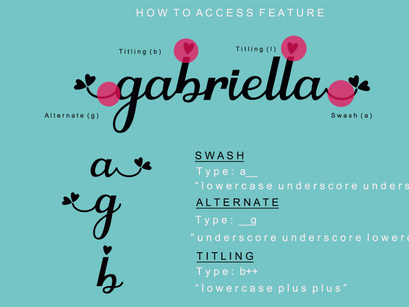 Gabriella - Modern Script Font