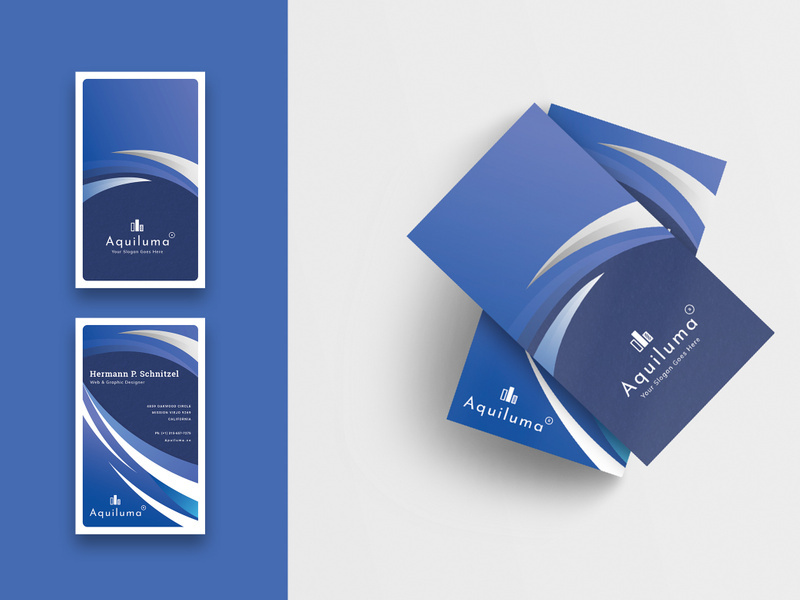 Abstract Business Card-Vertical