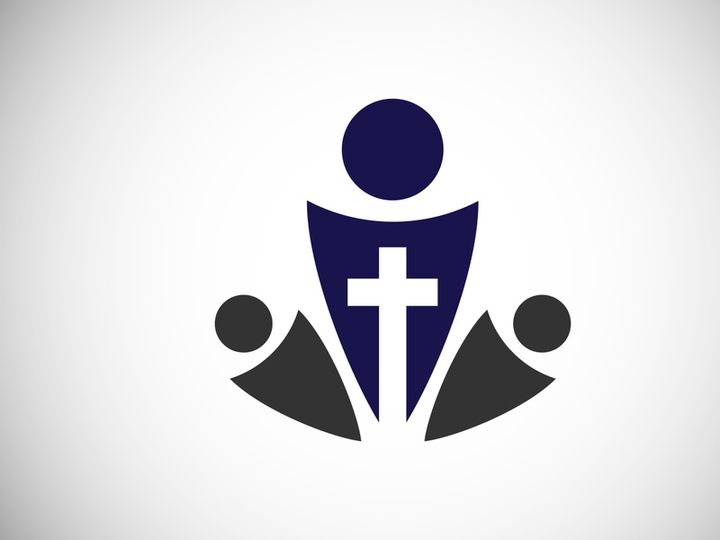 Church logo. Christian sign symbols. The Cross of Jesus