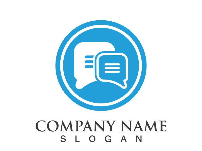 message bubble logo and symbol speech icon illustration