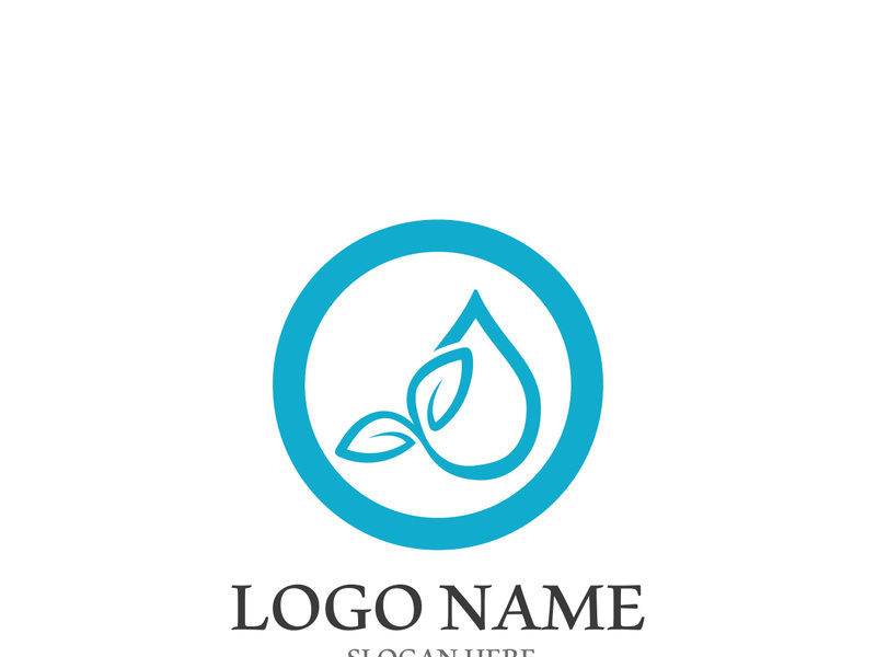 Water drop logo template vector illustration design