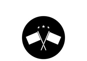 Creative and modern racing flag logo design.