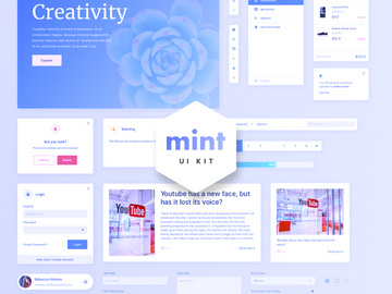 Mint - Free Sketch Web UI Kit preview picture