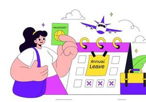 10 Annual Leave Vector Illustration