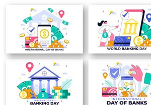 10 International Banking Day Illustration
