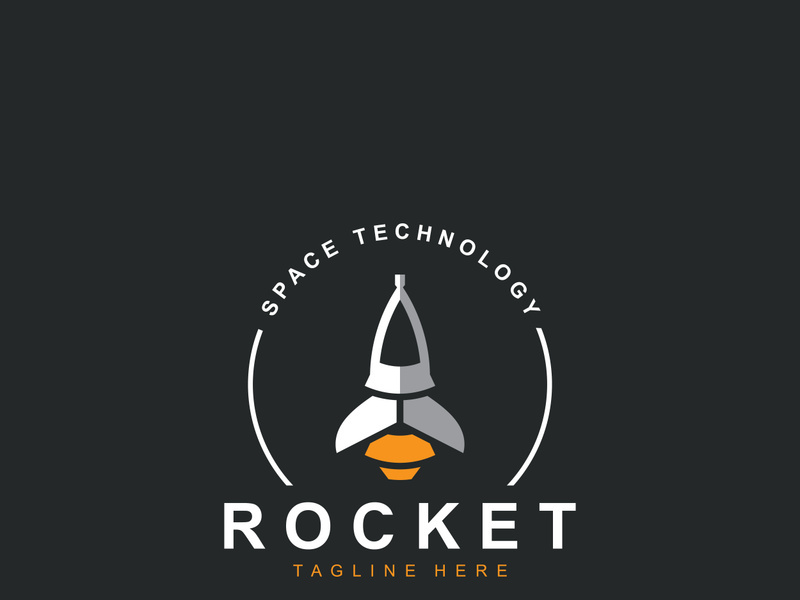 Rocket Logo Design template technology Design Concept, Creative Symbol