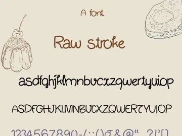 RawStroke – Handcrafted Scribble Font preview picture